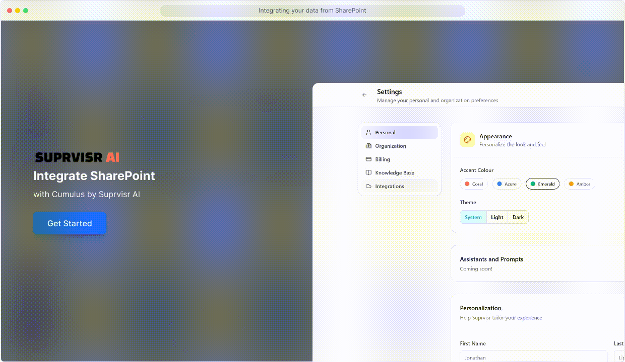 SharePoint integration walkthrough